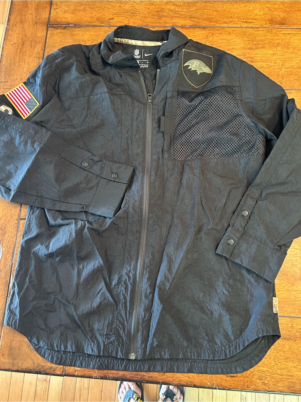 NFL Baltimore Ravens Salute to Service Nike Lightweight Zip Jacket